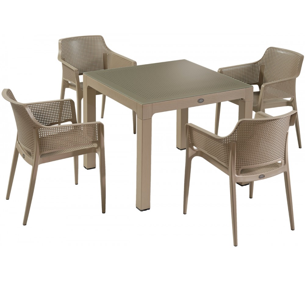 Boom 5pcs dining set 90x90 by Novussi | Avant Garde