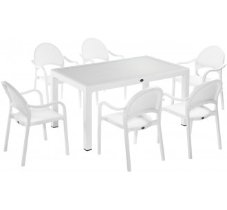 Tropic dinning table 7pcs set 90x150