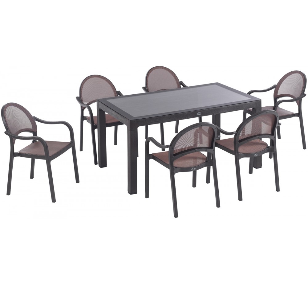 Florida dining table set 150x90cm by Novussi | Avant Garde