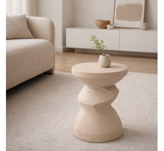 LATTE SIDE TABLE BEIGE 40,5x40,5xH51cm 2