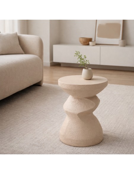LATTE SIDE TABLE BEIGE 40,5x40,5xH51cm