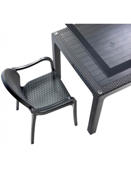 Defence150 table with glass by Novussi | Avant Garde