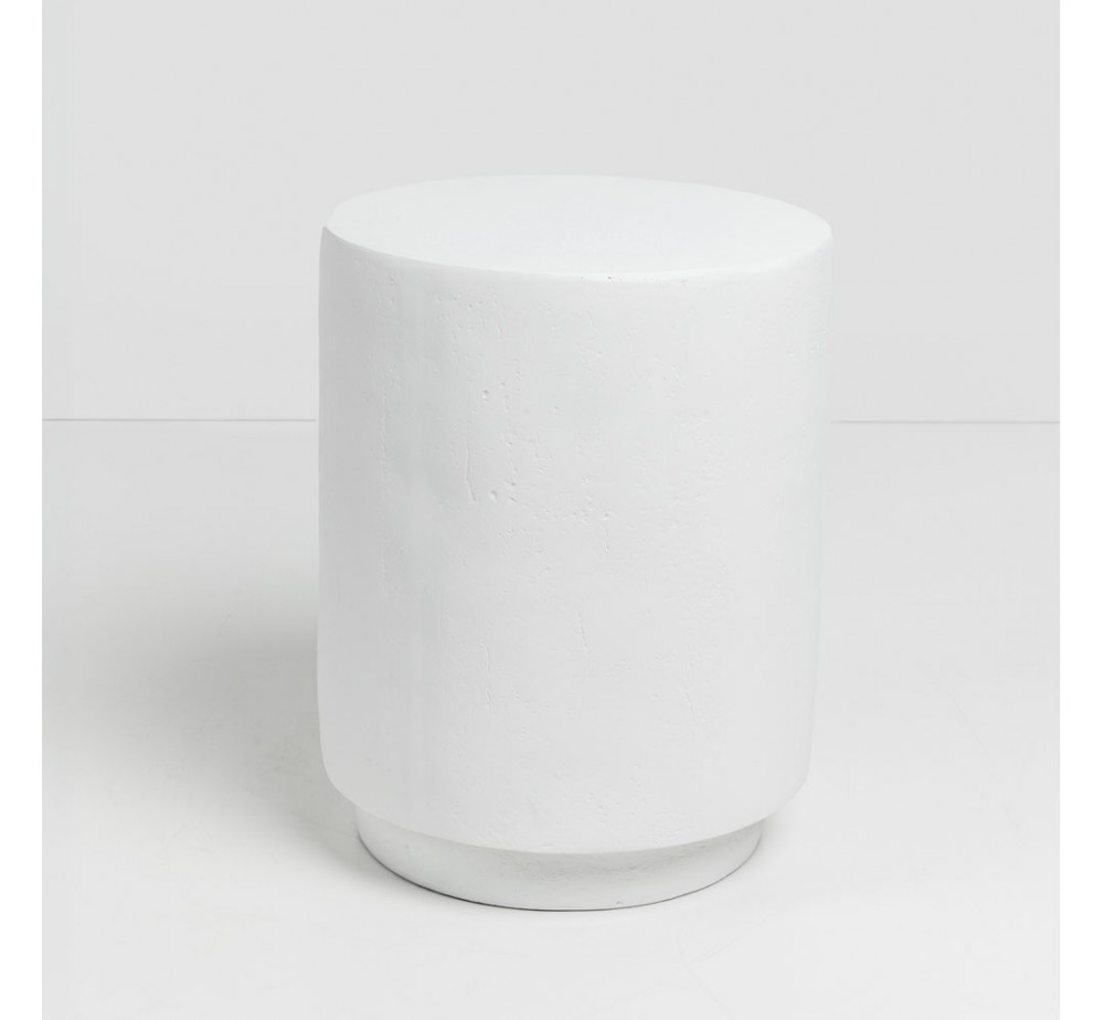 LITHOS ROUND SIDE TABLE ΛΕΥΚΟ 35,5x35,5xH45cm