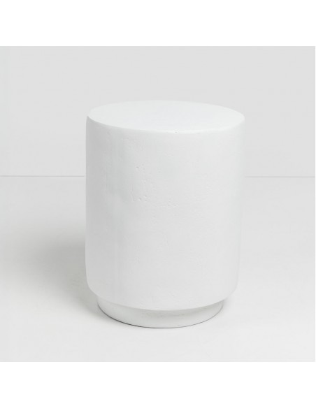 LITHOS ROUND SIDE TABLE ΛΕΥΚΟ 35,5x35,5xH45cm