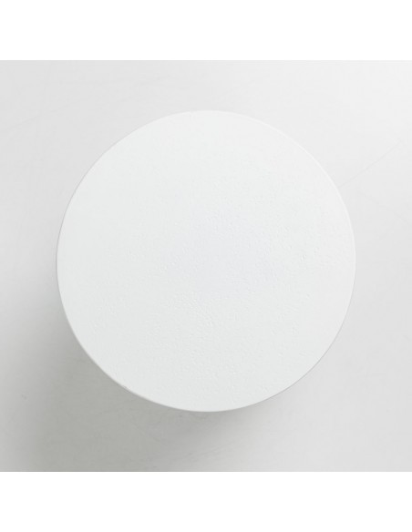 LITHOS ROUND SIDE TABLE ΛΕΥΚΟ 35,5x35,5xH45cm