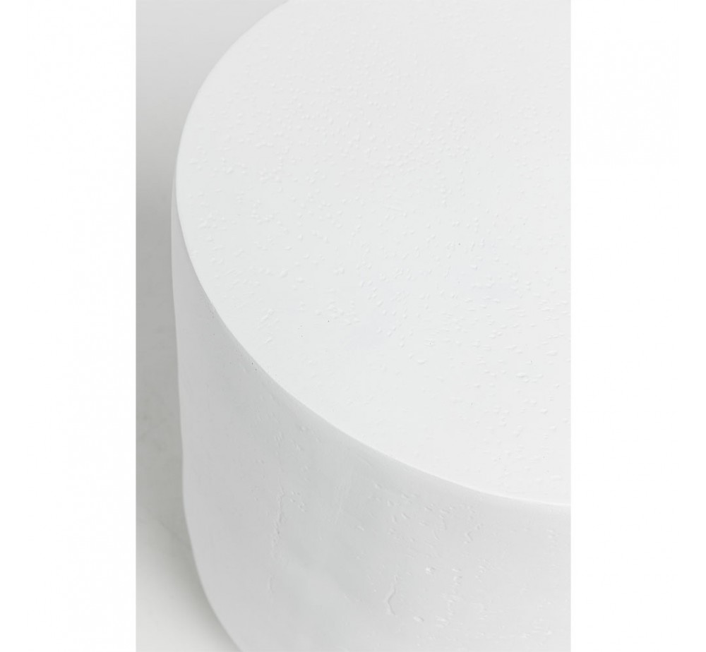 LITHOS ROUND SIDE TABLE ΛΕΥΚΟ 35,5x35,5xH45cm