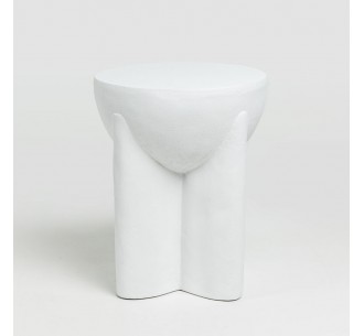 LITHOS HANDLE SIDE TABLE ΛΕΥΚΟ 36,5x36,5xH46,5cm