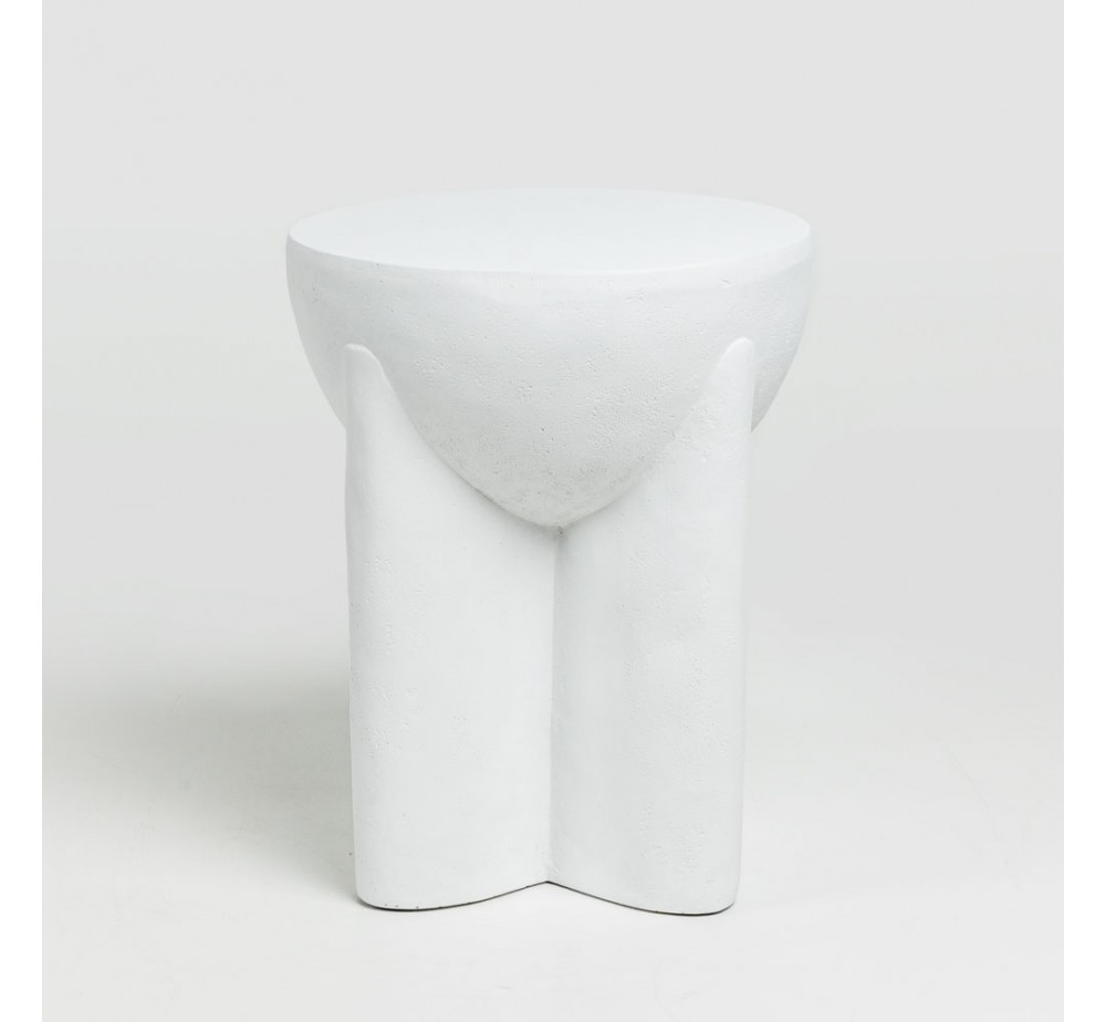LITHOS HANDLE SIDE TABLE ΛΕΥΚΟ 36,5x36,5xH46,5cm