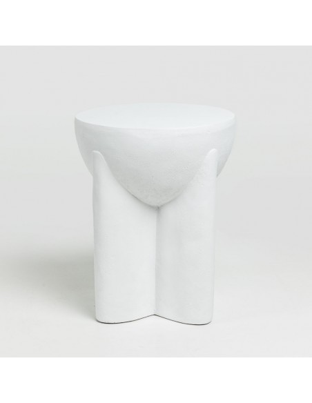 LITHOS HANDLE SIDE TABLE ΛΕΥΚΟ 36,5x36,5xH46,5cm