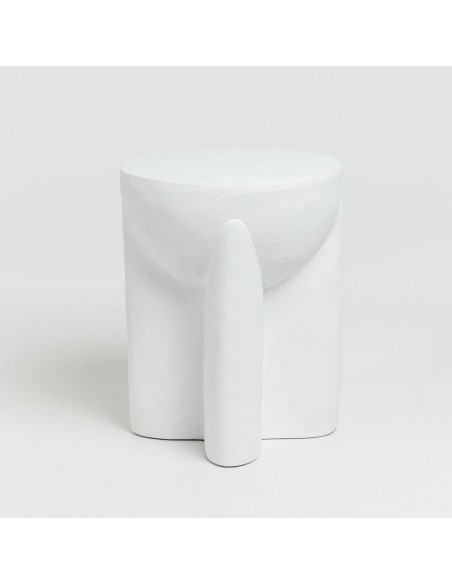 LITHOS HANDLE SIDE TABLE ΛΕΥΚΟ 36,5x36,5xH46,5cm