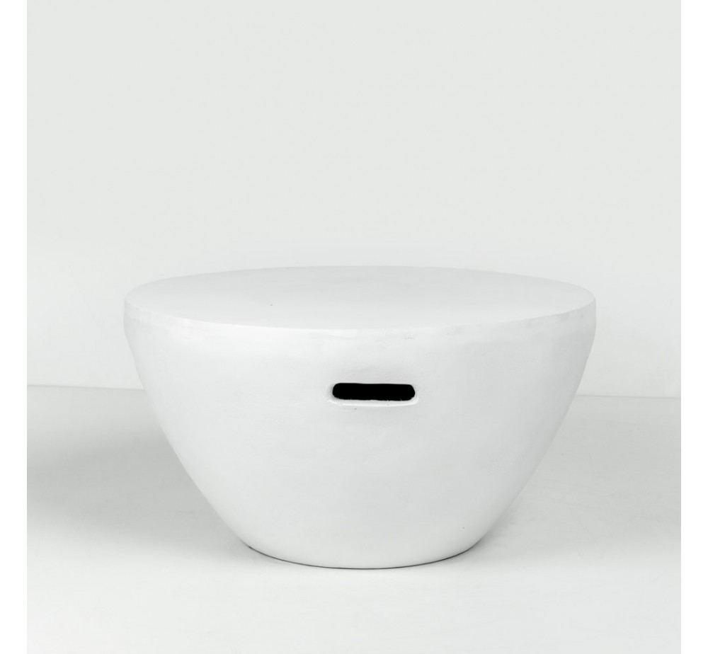 LITHOS CENTRAL COFFEE TABLE ΛΕΥΚΟ 68x68xH36cm