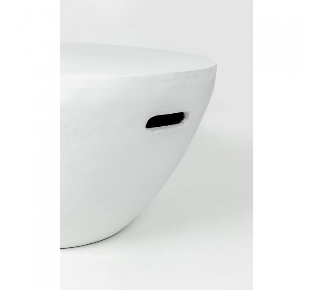 LITHOS CENTRAL COFFEE TABLE ΛΕΥΚΟ 68x68xH36cm