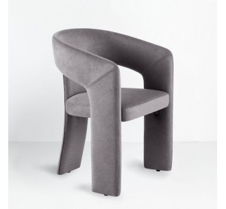 COCO ΠΟΛΥΘΡΟΝΑ ΓΚΡΙ ΣΚΟΥΡΟ 60x56xH81cm