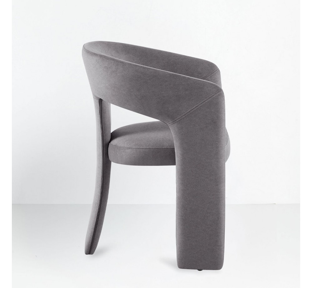 COCO ΠΟΛΥΘΡΟΝΑ ΓΚΡΙ ΣΚΟΥΡΟ 60x56xH81cm
