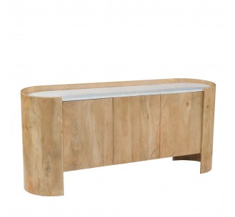 DON ΜΠΟΥΦΕΣ 3ΠΟΡΤΕΣ ΦΥΣΙΚΟ ΛΕΥΚΟ 165x45xH75cm