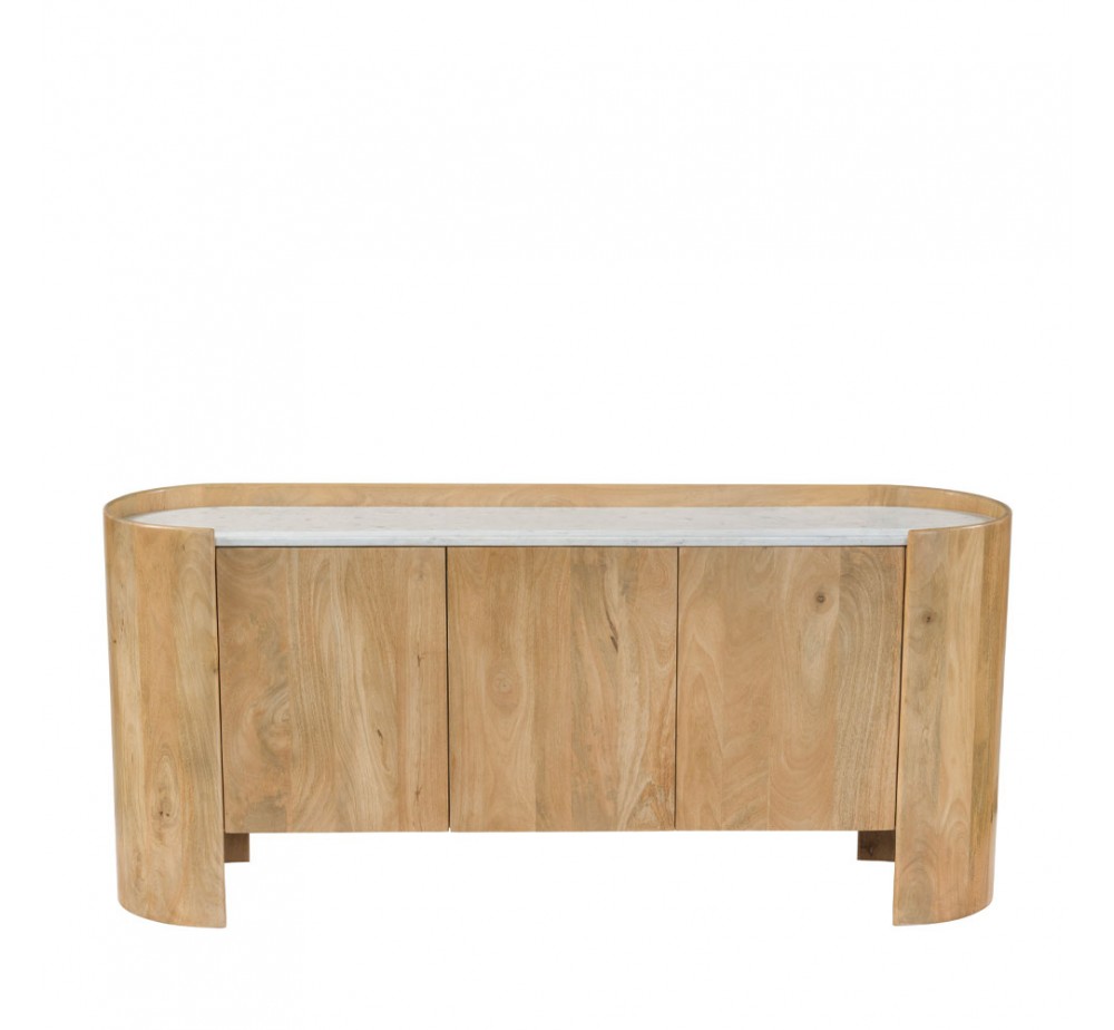 DON ΜΠΟΥΦΕΣ 3ΠΟΡΤΕΣ ΦΥΣΙΚΟ ΛΕΥΚΟ 165x45xH75cm