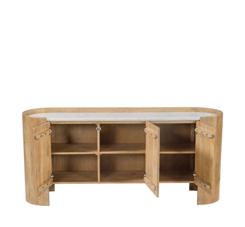 DON ΜΠΟΥΦΕΣ 3ΠΟΡΤΕΣ ΦΥΣΙΚΟ ΛΕΥΚΟ 165x45xH75cm