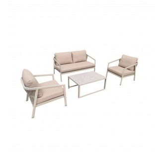 MARE ΣΑΛΟΝΙ SET 1+2+1 OFF WHITE