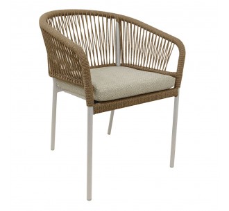 TONDO ΚΑΡΕΚΛΑ CARAMEL OFF WHITE 62x57xH80cm