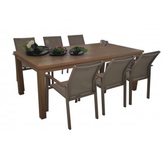 Sardinia wooden dining table set