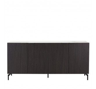 NOTTE ΜΠΟΥΦΕΣ ΜΑΥΡΟ ΛΕΥΚΟ ΠΕΤΡΑ 180x40,5xH84cm 2
