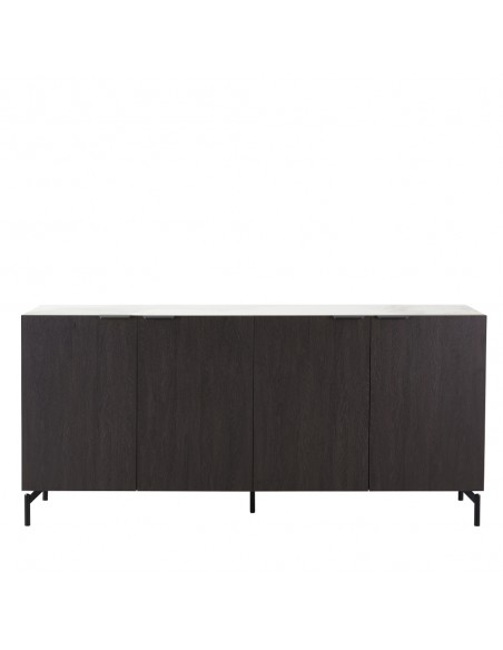 NOTTE ΜΠΟΥΦΕΣ ΜΑΥΡΟ ΛΕΥΚΟ ΠΕΤΡΑ 180x40,5xH84cm