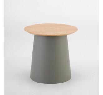 ZENTRA COFFEE TABLE ΦΥΣΙΚΟ ΓΚΡΙ 50x50xH47,5cm