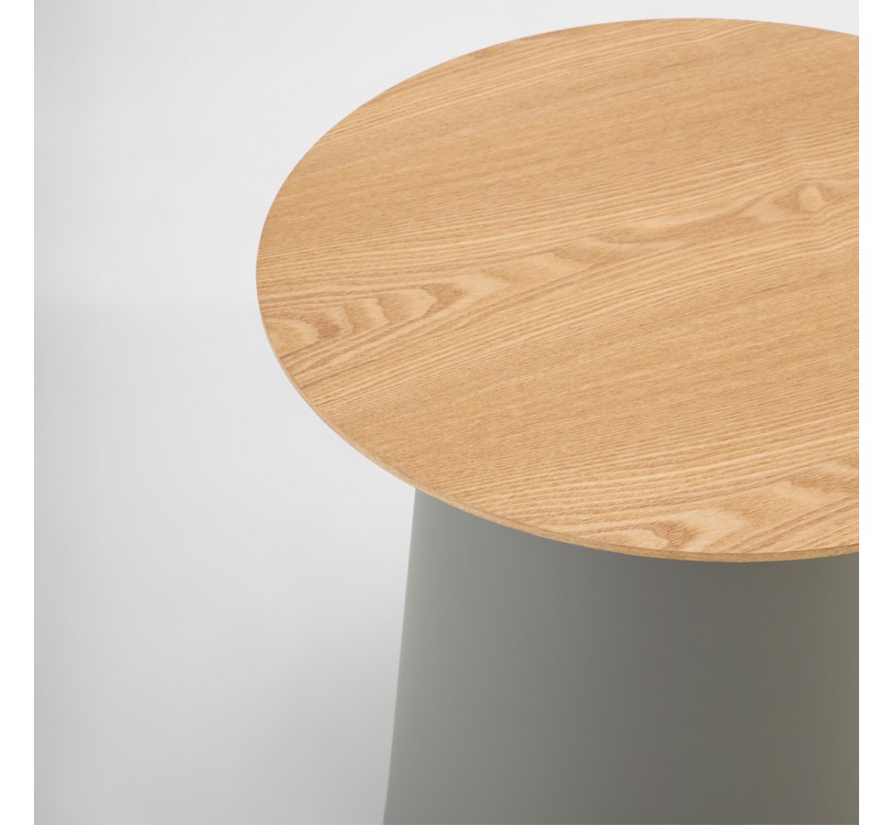ZENTRA COFFEE TABLE ΦΥΣΙΚΟ ΓΚΡΙ 50x50xH47,5cm