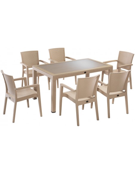 Defence dining table 150x90 7pcs/set by Novussi | Avant Garde