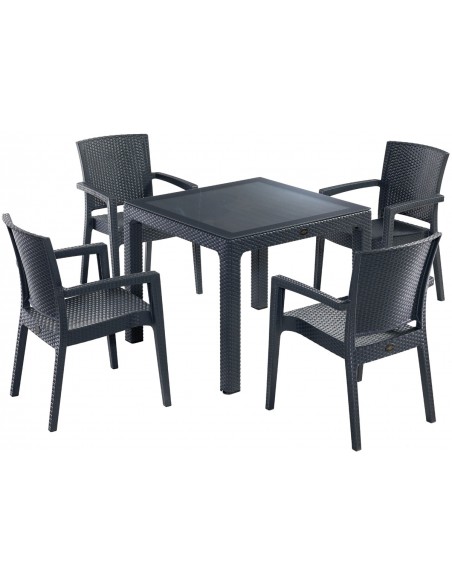 Defence dining table 90x90 5pcs/set by Novussi | Avant Garde