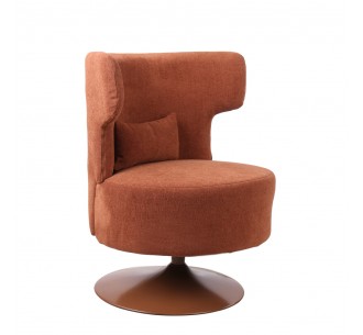 CANVAS ARMCHAIR SWIVEL ORANGE 72x68xH86cm