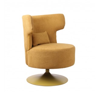 CANVAS ARMCHAIR SWIVEL YELLOW 72x68xH86cm