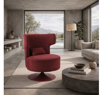 CANVAS ΠΟΛΥΘΡΟΝΑ ΠΕΡΙΣΤΡΕΦΟΜΕΝΗ BORDEAUX 72x68xH86cm 2
