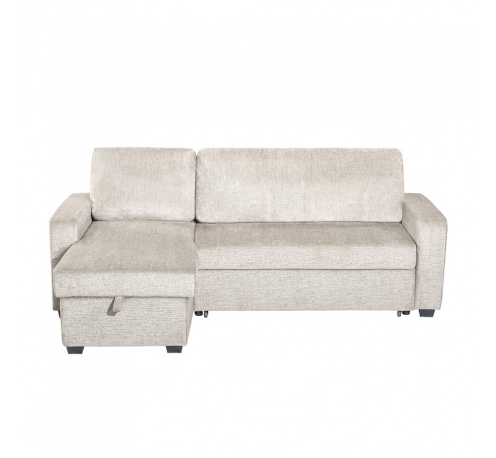 TRESOR ΚΑΝΑΠΕΣ ΚΡΕΒΑΤΙ ΓΩΝΙΑ ΑΝΑΣΤΡΕΨΙΜΗ OFF WHITE 223x145xH91cm