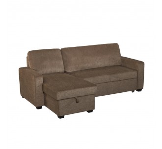 TRESOR SOFA BED REVERSABLE CORNER BROWN 223x145xH91cm