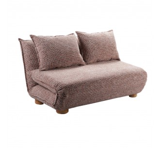 FUTON ΚΑΝΑΠΕΣ ΚΡΕΒΑΤΙ 2ΘΕΣΙΟΣ ΑΝΑΔΙΠΛΟΥΜΕΝΟΣ TERRACOTTA BEIGE ΜΕ PATTERN 141x87xH76cm