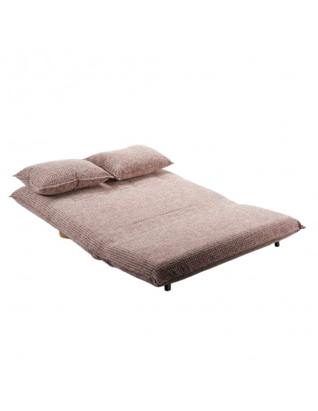 FUTON ΚΑΝΑΠΕΣ ΚΡΕΒΑΤΙ 2ΘΕΣΙΟΣ ΑΝΑΔΙΠΛΟΥΜΕΝΟΣ TERRACOTTA BEIGE ΜΕ PATTERN 141x87xH76cm