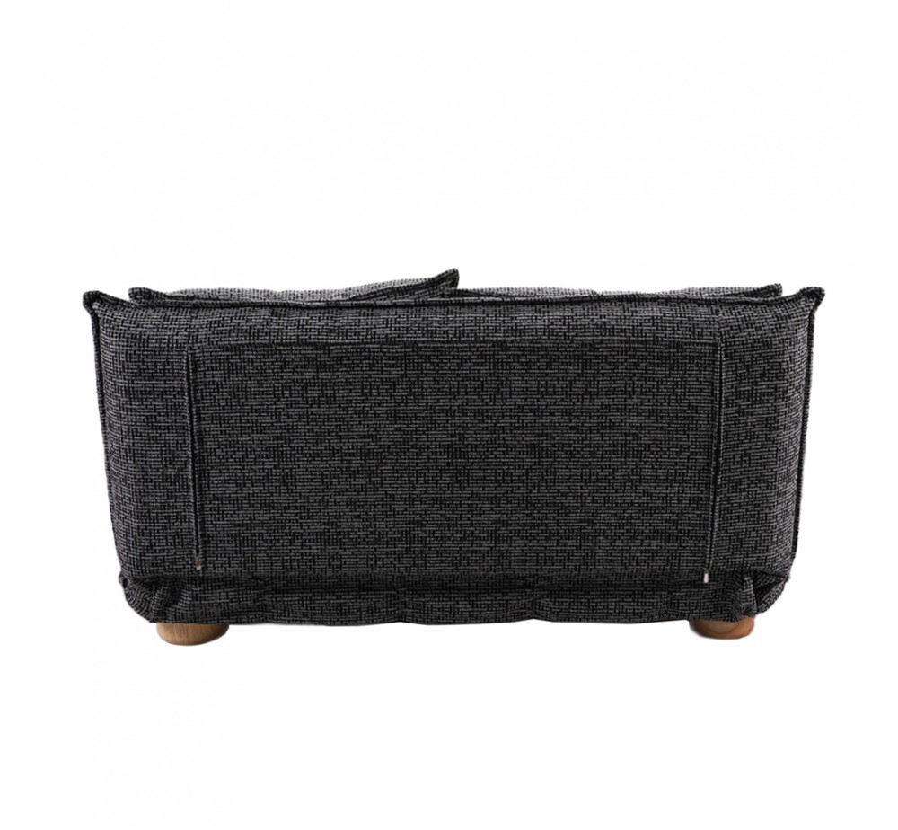 FUTON ΚΑΝΑΠΕΣ ΚΡΕΒΑΤΙ 2ΘΕΣΙΟΣ ΑΝΑΔΙΠΛΟΥΜΕΝΟΣ ΓΚΡΙ ΜΑΥΡΟ ΜΕ PATTERN 141x87xH76cm