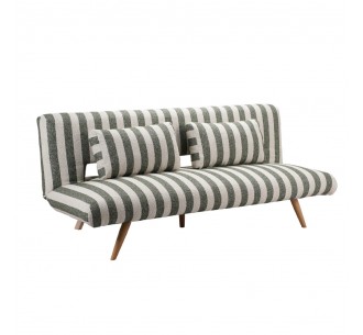 LA SPEZIA SOFA BED 3SEAT OFF WHITE OLIVE GREEN 188x81xH88cm