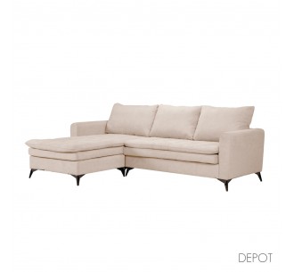 SCANDALO SOFA REVERSABLE CORNER CREAM ASTI 1 265x188xH99cm