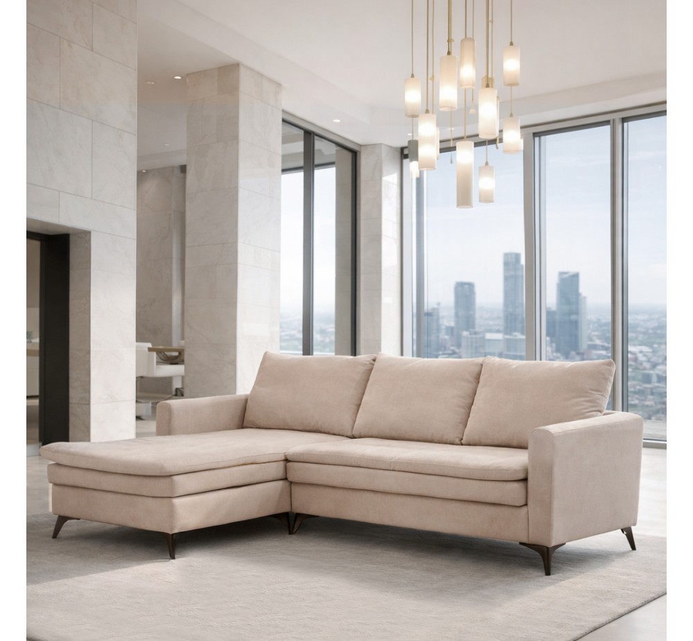 SCANDALO ΚΑΝΑΠΕΣ ΓΩΝΙΑ ΑΝΑΣΤΡΕΨΙΜΗ CREAM ASTI 1 265x188xH99cm