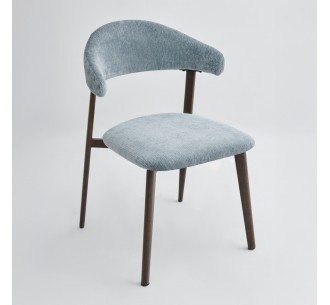COUBRE CHAIR LIGHT BLUE GREY BITTER BROWN 60x51xH80cm