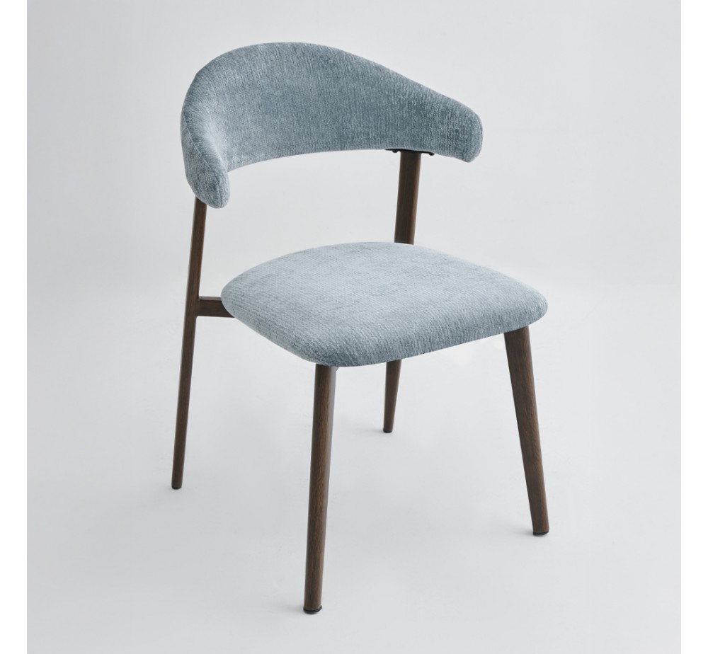 COUBRE CHAIR LIGHT BLUE GREY BITTER BROWN 60x51xH80cm