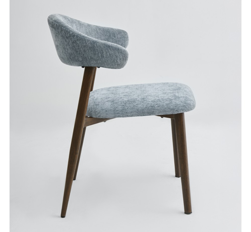 COUBRE CHAIR LIGHT BLUE GREY BITTER BROWN 60x51xH80cm
