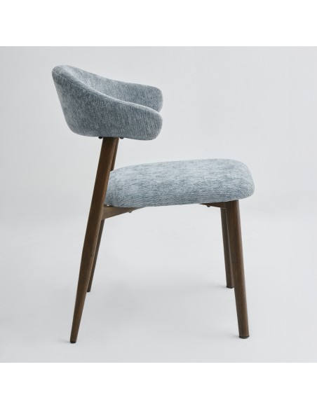 COUBRE CHAIR LIGHT BLUE GREY BITTER BROWN 60x51xH80cm