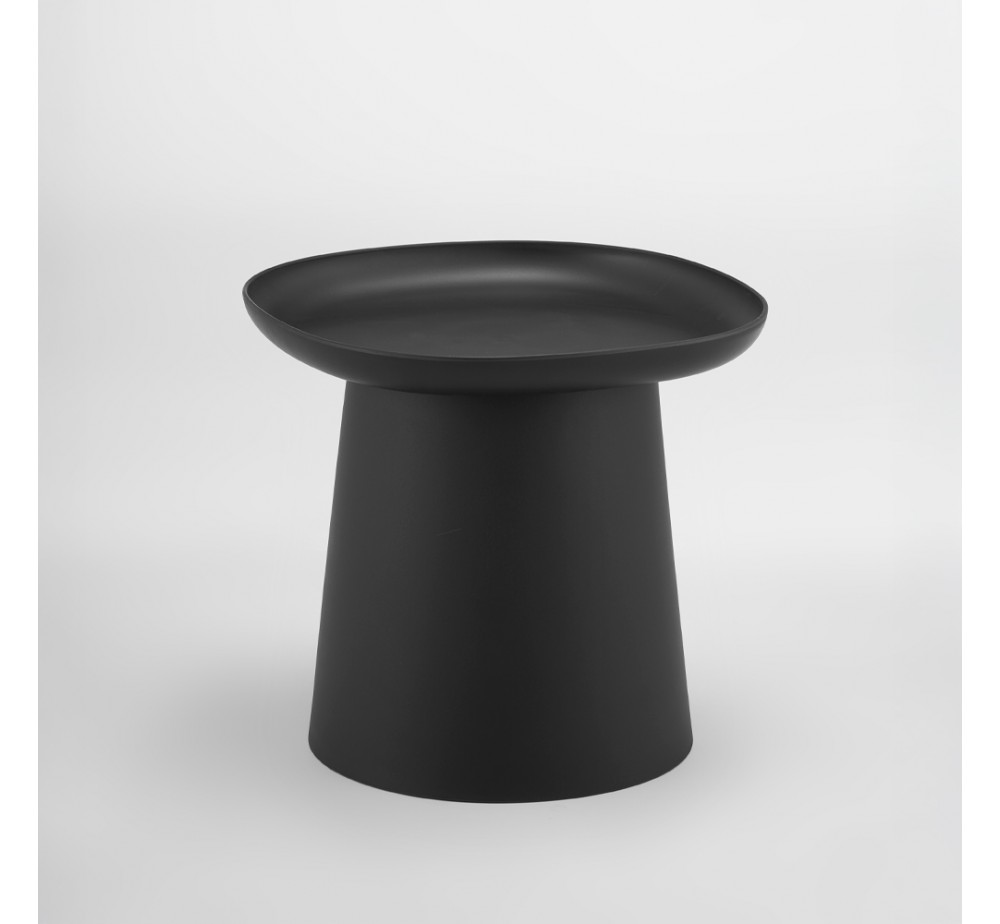 PLATE COFFEE TABLE ΜΑΥΡΟ 50x50xH47,5cm