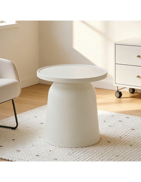 DOMI COFFEE TABLE OFF WHITE 47x47xH46cm