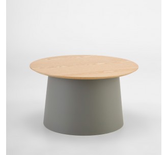 ZENTRA COFFEE TABLE ΦΥΣΙΚΟ ΓΚΡΙ 70x70xH39cm