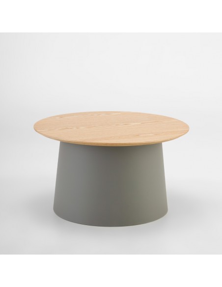 ZENTRA COFFEE TABLE ΦΥΣΙΚΟ ΓΚΡΙ 70x70xH39cm