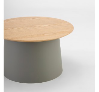 ZENTRA COFFEE TABLE ΦΥΣΙΚΟ ΓΚΡΙ 70x70xH39cm 2